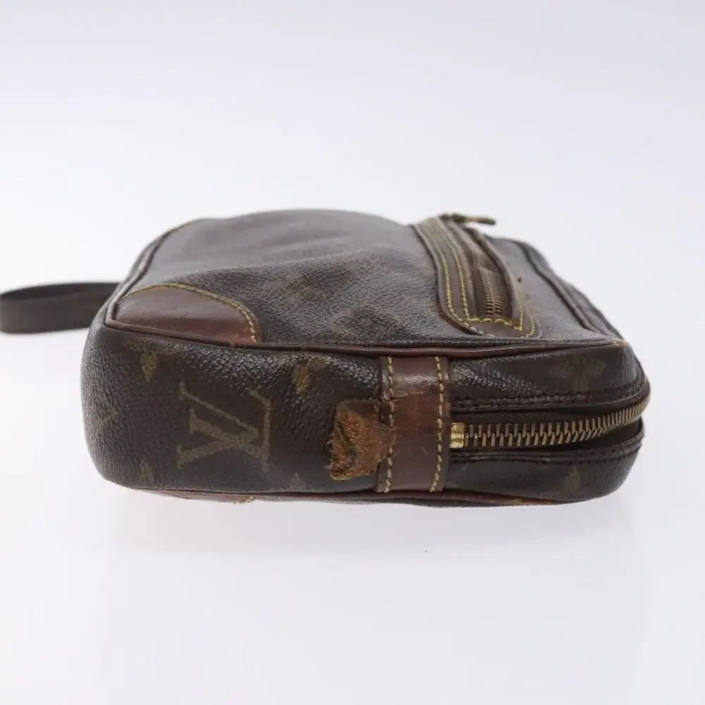 Louis Vuitton Monogram Marly Dragonne GM Clutch Bag Brown